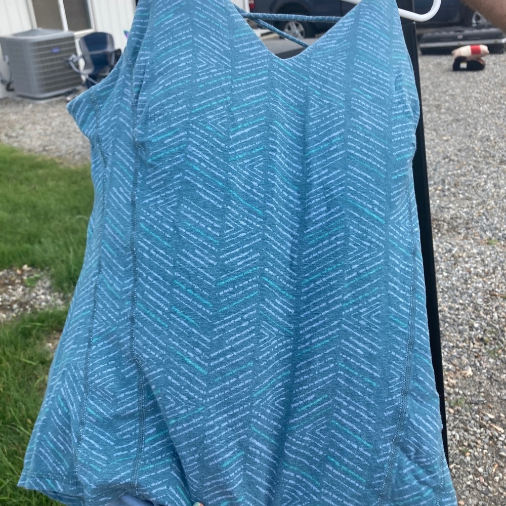 Prana blue tank top small